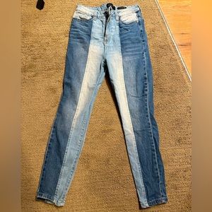 Kendall and Kylie two tone Jeans